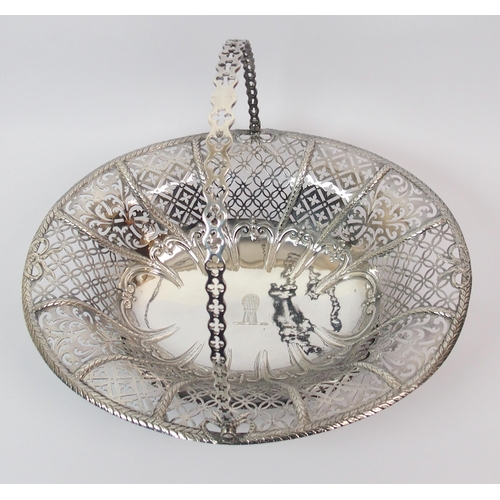 202 - A George III silver swing handled basket