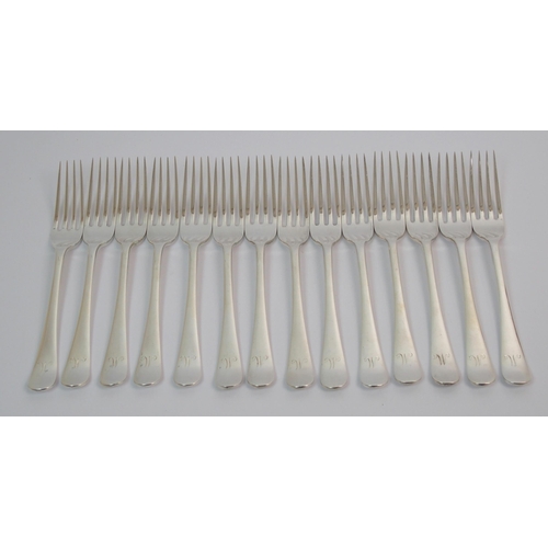 206 - Fourteen Scottish silver table forks