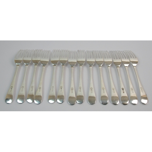 206 - Fourteen Scottish silver table forks