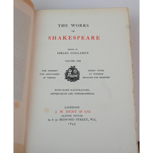 290 - The Works of Shakespeare  The Larger Temple Edition  in twelve volumes