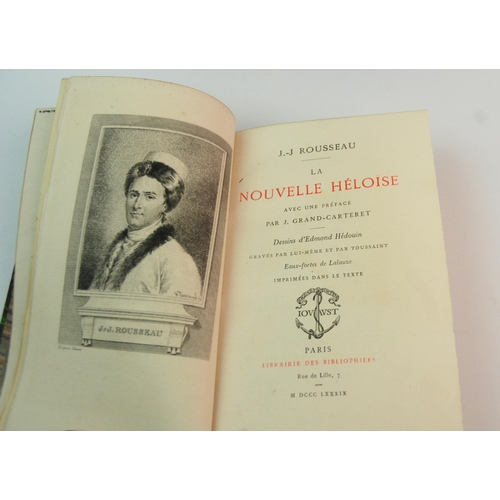 291 - La Nouvelle Heloise by J.J. Rousseau  six volumes  1889