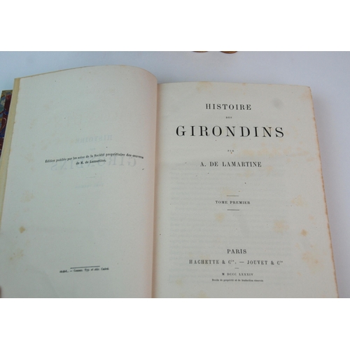 295 - Histoire des Girondins by A. de Lamartine  four volumes