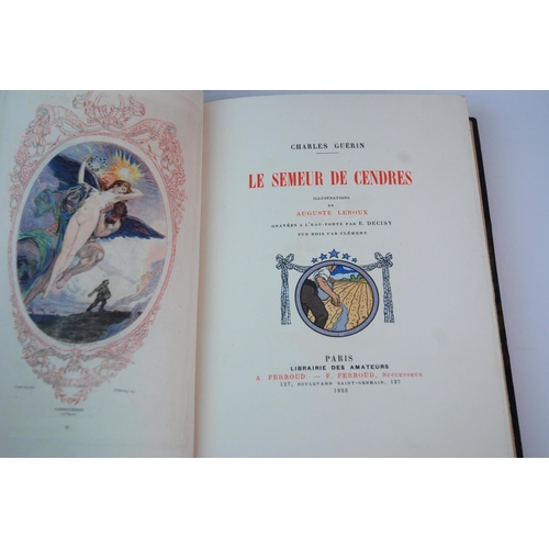 297 - Eight various books including: Le Semeur de Cendres by Charles Guerin  No.345 of a limited edition