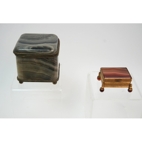 314 - Four various hardstone boxes