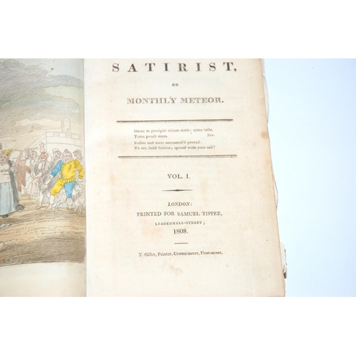 334 - The Satirist  or Monthly Meteor in four volumes from September 1807 to June 1809