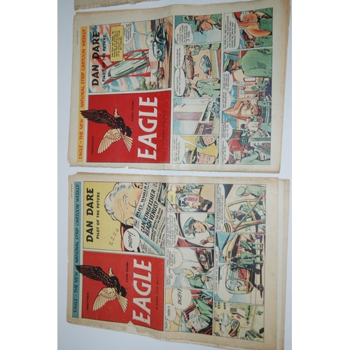 338 - A good run of Eagle comics from Issue No.1  14th April 1950 to 1954