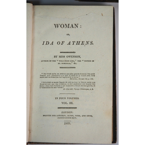 340 - Woman: or  Ida of Athens by Miss Owenson