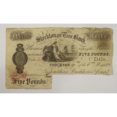 376 - Durham Bank �5 note 1886