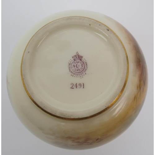 479 - A Royal Worcester ovoid posy vase