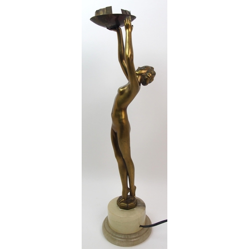 485 - An Art Deco lady lamp