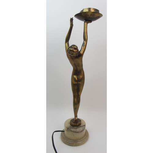 485 - An Art Deco lady lamp