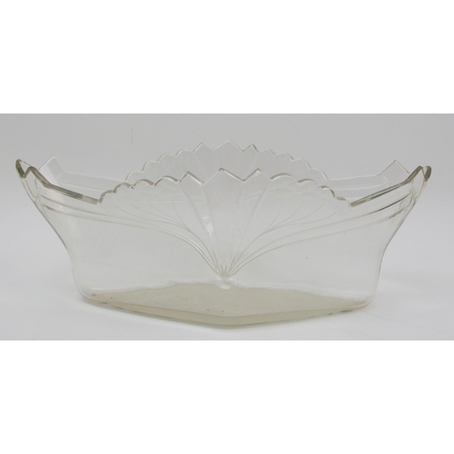 491 - A WMF Art Nouveau polished pewter glass lined bowl