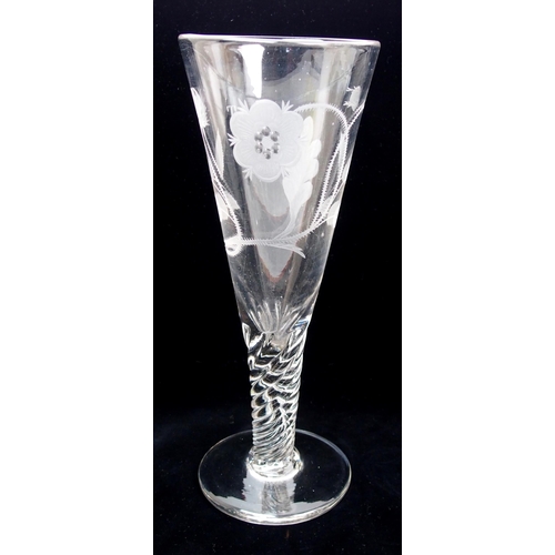 500 - A Jacobite style wine flute