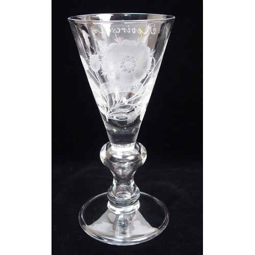 500 - A Jacobite style wine flute