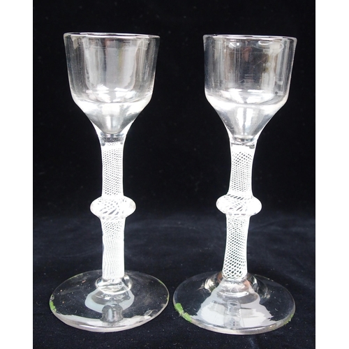 501 - A mid 18th Century domed foot cordial glass