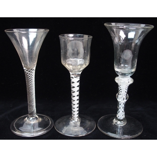 501 - A mid 18th Century domed foot cordial glass