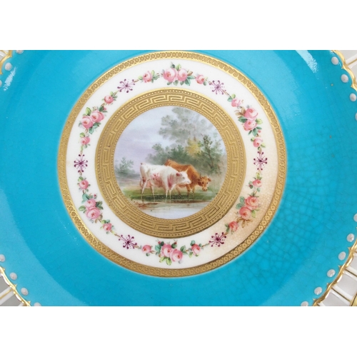 508 - Four Minton dessert ribbon plates