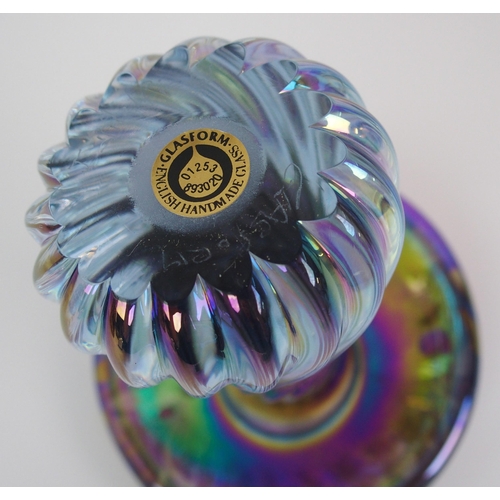 516 - A Glasform iridescent glass toadstool paperweight