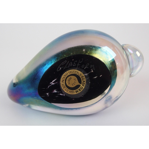 517 - A Glasform iridescent glass pig paperweight