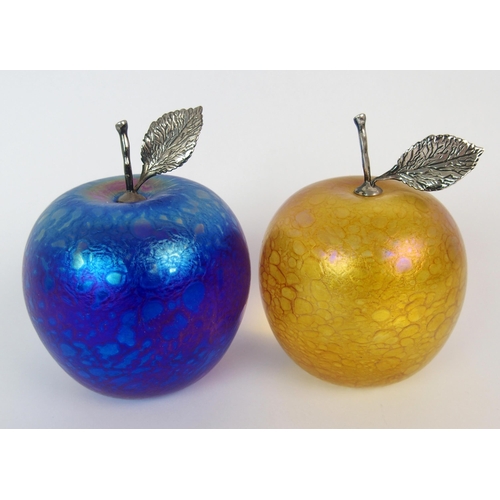 521 - Two Glasform apple paperweights by John Ditchfield