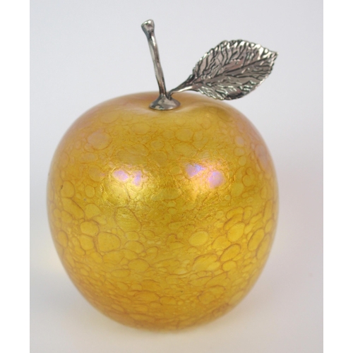 521 - Two Glasform apple paperweights by John Ditchfield