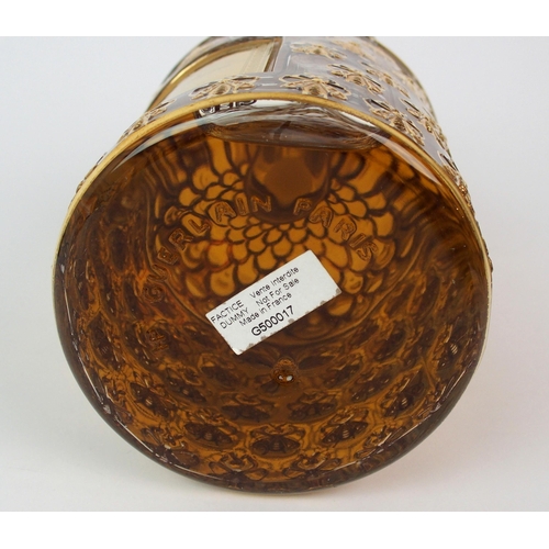 527 - A Guerlain honeycomb and bee design display perfume bottle