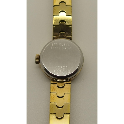 602 - A ladies gold plated Tudor watch