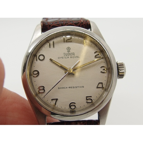 607 - A gents stainless steel Tudor Oyster watch