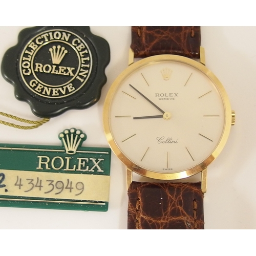 613 - An 18ct gold gents Rolex Cellini