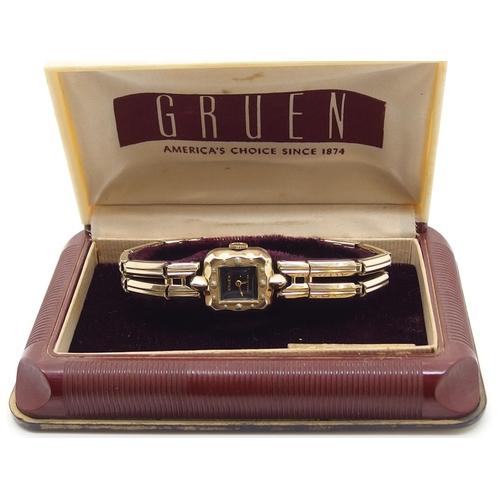 614 - A ladies Vintage Gruen Precision wristwatch in original box