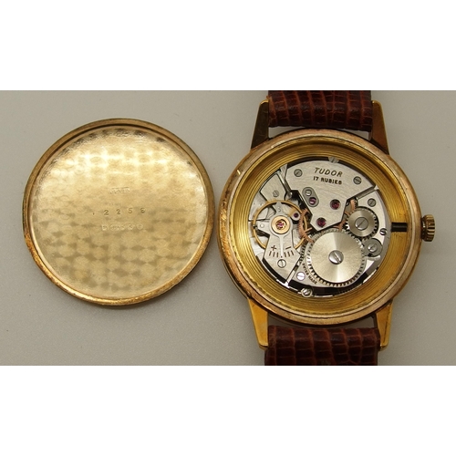 619 - A 9ct gold gents Tudor Royal wristwatch