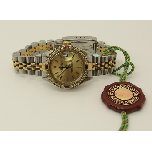 636 - A ladies Rolex Oyster Perpetual DateJust