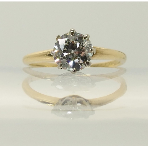 659 - A diamond solitaire ring