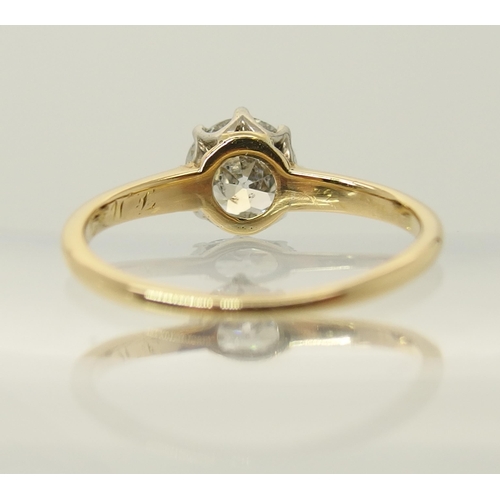 659 - A diamond solitaire ring