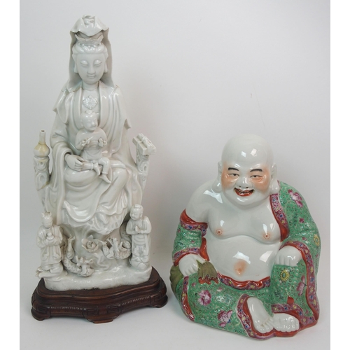 66 - A Chinese blanc de chine figure of Guanyin