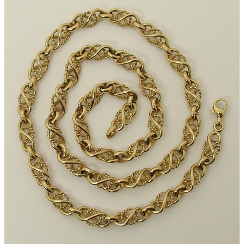 669 - A 9ct gold fancy neckchain