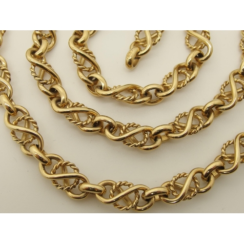 669 - A 9ct gold fancy neckchain