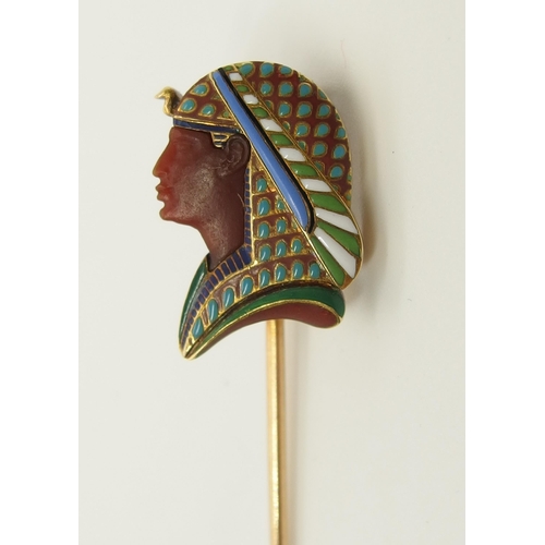 687 - A French Egyptian revival tie pin