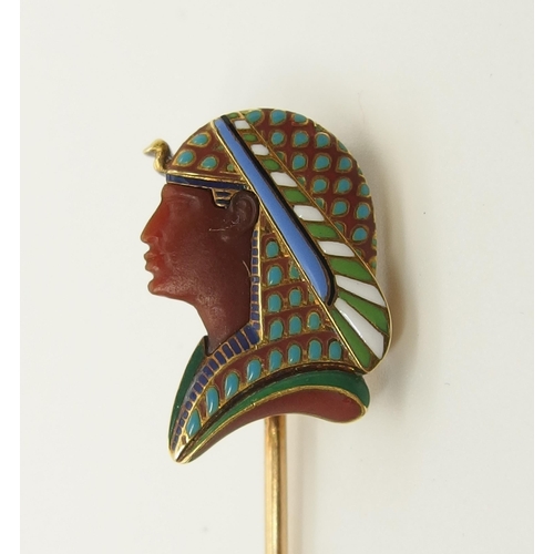 687 - A French Egyptian revival tie pin