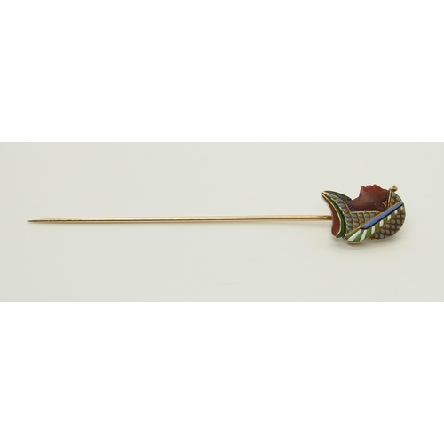 687 - A French Egyptian revival tie pin