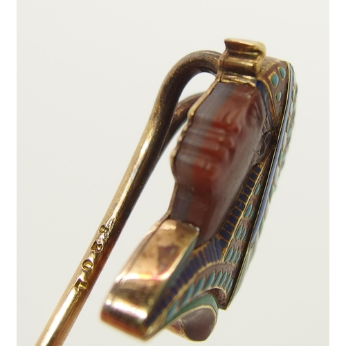 687 - A French Egyptian revival tie pin