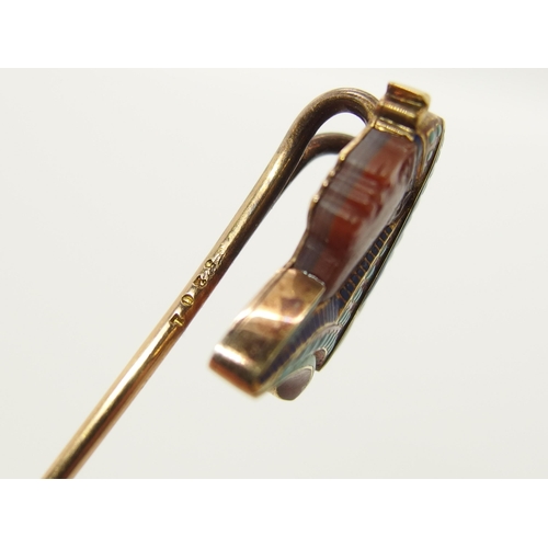 687 - A French Egyptian revival tie pin