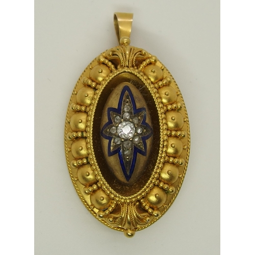 691 - A Victorian Classical revival diamond set pendant