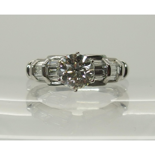 694 - An 18ct white gold diamond ring