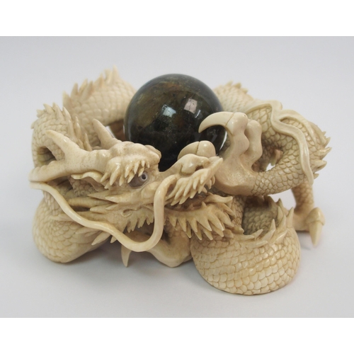 70 - A Japanese ivory model of a dragon