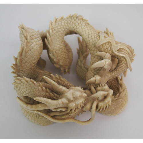 70 - A Japanese ivory model of a dragon