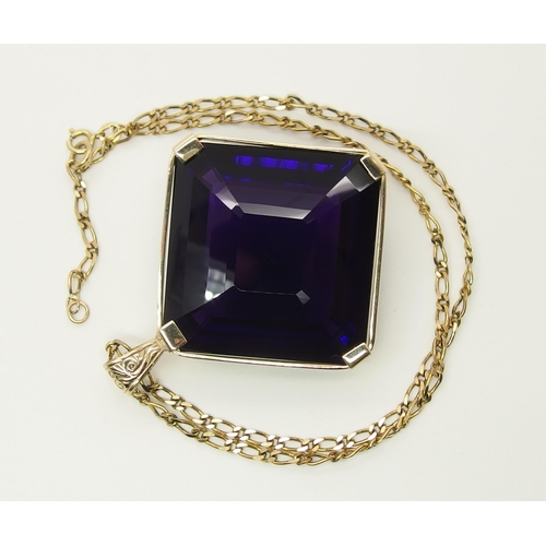 709 - A substantial amethyst pendant