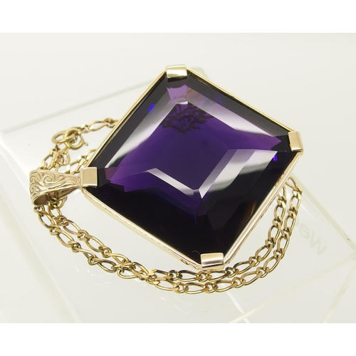 709 - A substantial amethyst pendant