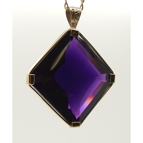 709 - A substantial amethyst pendant