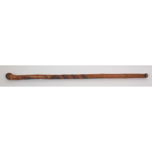 74 - An African hardwood staff